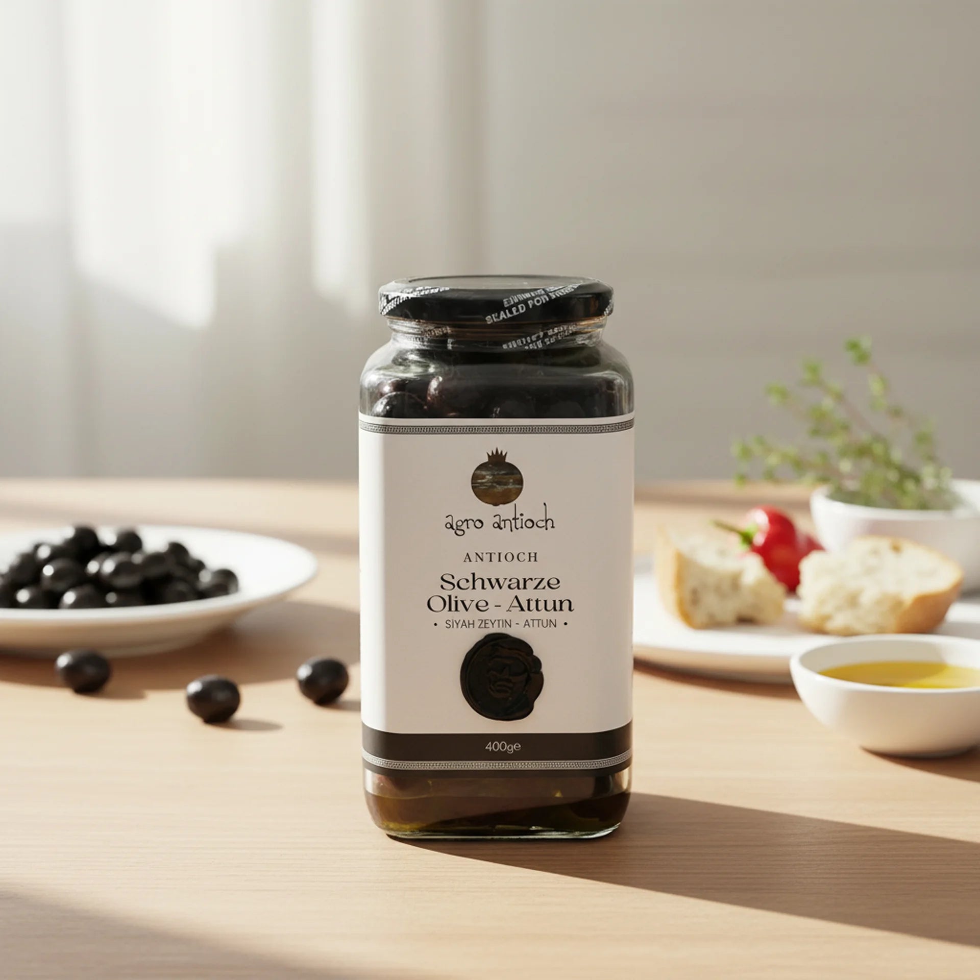 Schwarze Attun Oliven